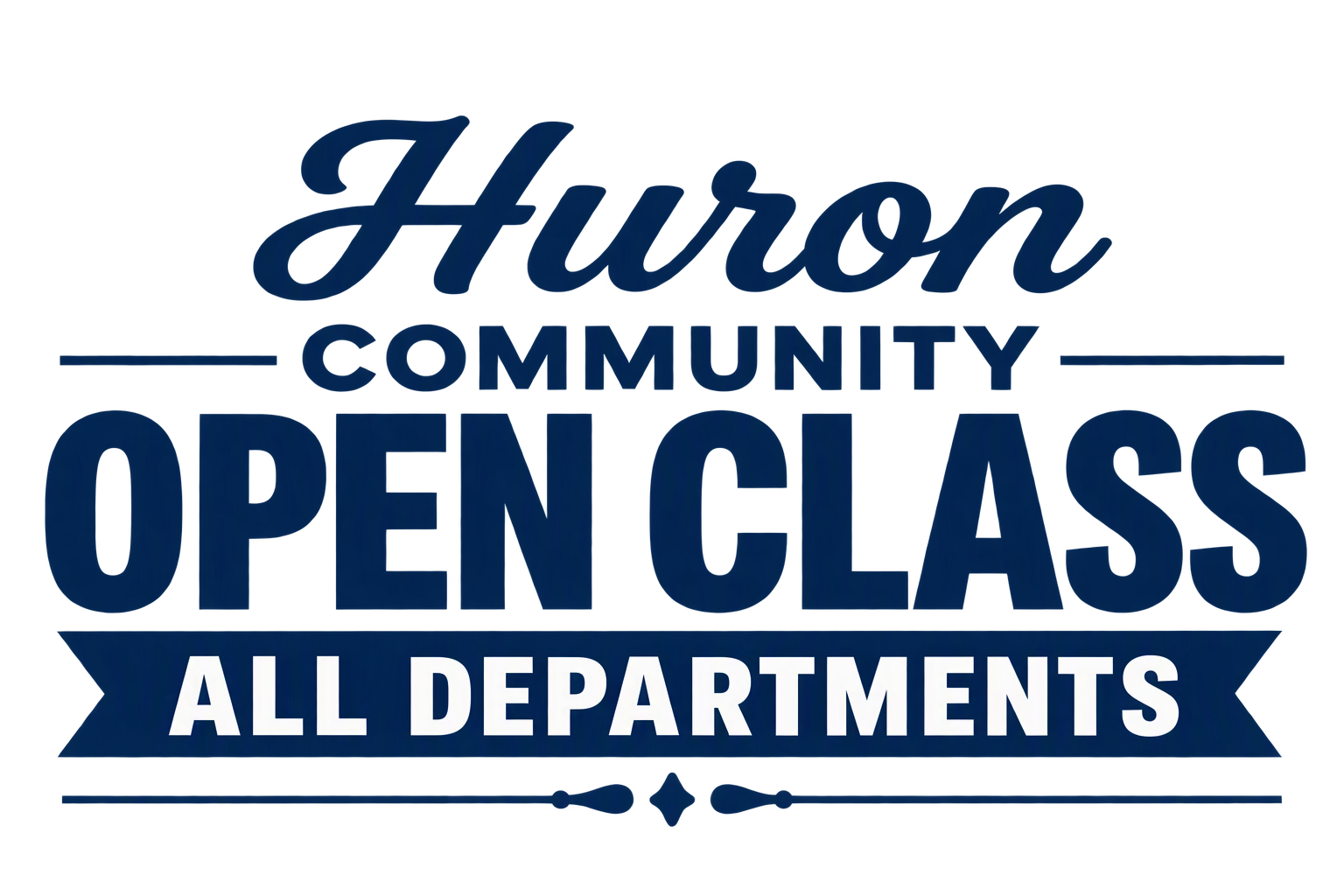 image linked to Huron community open class all departments link PDF